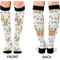 thumbnail image 2 of FREEAMG High Elasticity Compression Socks, High Knee Socks Adult Universal Leisure Relieve Fatigue,Cute Welsh Corgi Travel Daily with Running (1 Pair), 2 of 7