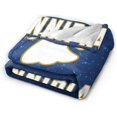 thumbnail image 2 of Quinnipiac University Logo Fleece Blanket, Very Soft Microfiber Flannel Blanket for Couch Warm and Cozy for All Seasons, 2 of 6