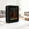 thumbnail image 1 of Medidor Monitor De Aire 6 En 1 Con CO CO2 TVOC HCHO PM2.5 PM10 Sensor De Detección Infrarrojo Pantalla LCD A Color Probador De Aire Portátil Para El Hogar Negro, 1 of 7