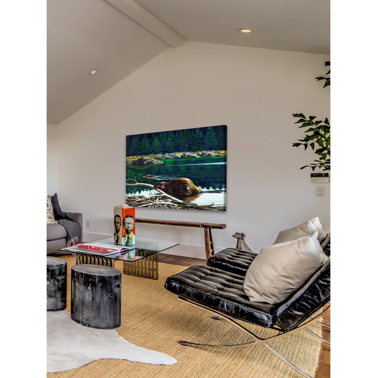 "Lowland Beaver" Painting Print on Wrapped Canvas