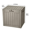 thumbnail image 3 of Dextrus 30 Gallon Outdoor Storage Box, Weatherproof Resin Deck Box with Lockable Lid, Side Handles for Patio Essentials, Cushions, Garden Tools, and Pool Gear - Brown, 3 of 6