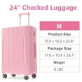 thumbnail image 4 of Carry on Luggage 24 inch, ABS+PC Lightweight 65L Capacity Hardshell Suitcase with TSA Lock & Wheels for Travel Trip, 4 of 8