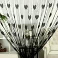 thumbnail image 3 of PiccoCasa String Curtain Fringe Panel for Home Decor, 39"x79" Black 1Pc, 3 of 6