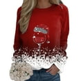 thumbnail image 1 of Kcodviy Chandail Décontracté de Noël pour Femmes, Col Rond, Manches Longues, Ample, 1 of 5