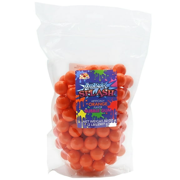 Albert's Color Splash Gumballs Orange 2 Lb
