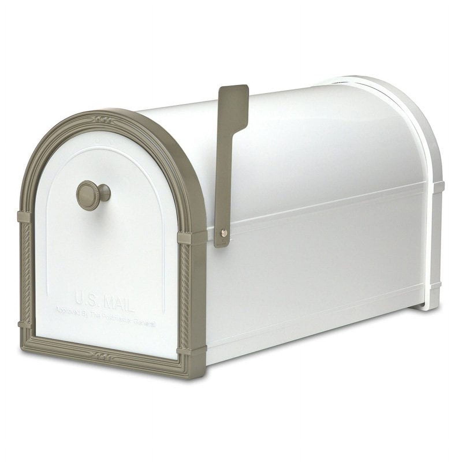 Architectural Mailboxes Bellevue Post Mount Mailbox, Black with Bronze Accents