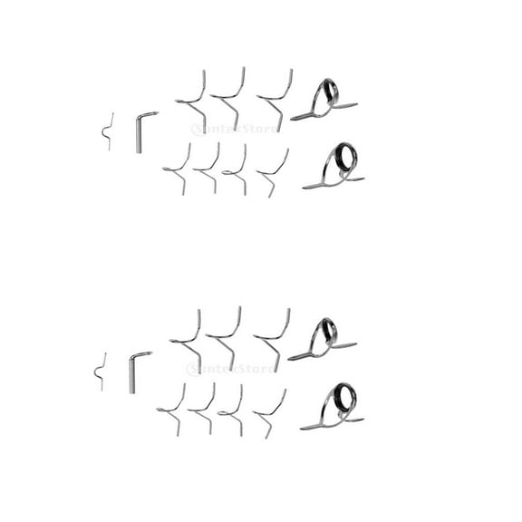 22 Pieces Fishing Rod Fly Rod Guide Set Fishing Terminal Tackle, Outdoor Fishing Equipment Accessories Tool,