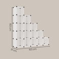 thumbnail image 3 of SONGMICS Armario Modular, Zapatero con 16 Cubos, 31 x 123 x 123 cm, Estante de Plástico PP, Blanco Crema, 3 of 9