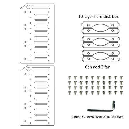 

HOTYA Hard Disk Cage Expansion Bracket External 3.5 Desktop Transparent Acrylic Rack