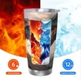 thumbnail image 6 of KLL Friendship Dragon Print 40oz Stainless Steel Insulated Car Cup with Spillproof Lid - Keep Your Drink Hot or Cold on the Go-Straw Two-piece Set, 6 of 8