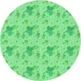 thumbnail image 1 of Ahgly Company Machine Washable Indoor Round Transitional Green Area Rugs, 3' Round, 1 of 7