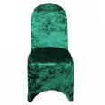 thumbnail image 3 of Velvet Spandex Banquet Chair Cover, Stretch Fitted Banquet Upholstered Chair Seat Cushion Cover - Emerald Green, 3 of 5