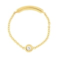 thumbnail image 2 of 14k Yellow Gold 0.02 Dwt Diamond Bezel Set Diamond Chain Ring Size 8 Ring for Women and Men, 2 of 2