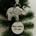 thumbnail image 3 of Adorno navideño de la amistad para mujer | Adorno de metal con forma de elefante para árbol con palabras inspiradoras | Regalo navideño para mejores amigas y hermanas, 3 of 3