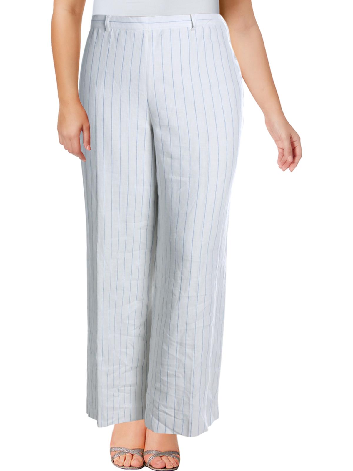 ralph lauren linen wide leg pants