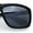 Matte Black - Black, variant on Xloop Classic Mens Color Mirror Wrap Around Rectangular Sport Plastic Sunglasses Black - Blue Mirror