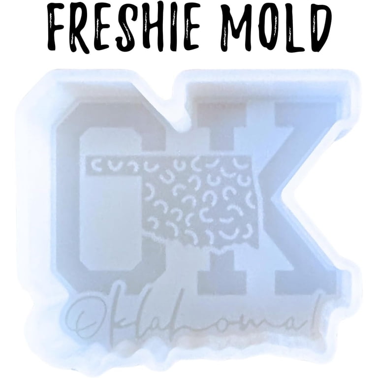 Scented Oklahoma OK State Shaped Freshie Silicone Mold 3X