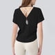 thumbnail image 4 of Camiseta holgada para mujer: con abertura en la espalda y fruncidos laterales, poliéster, ropa informal/para yoga (tallas S-XL), 4 of 4