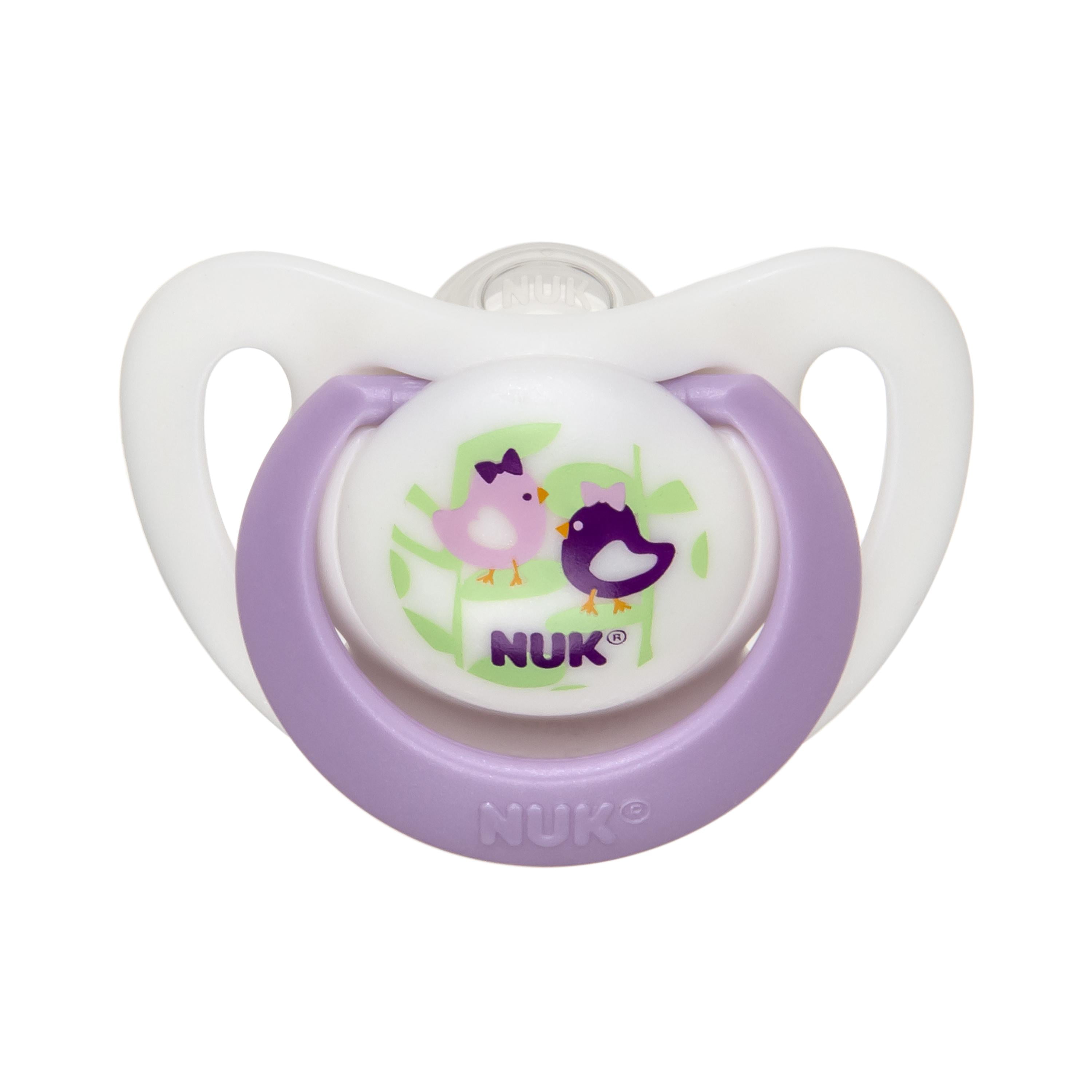 Sucettes Nuk Baby lapin et coeur rose 0-6 mois - MaxxiDiscount