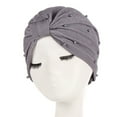 thumbnail image 2 of EnJoCho Lightweight Hair Cover for Women Fashion Elastic Solid Color Comfortable Cap Beaded Large Cap For Women Breathable Head Wraps, 2 of 3