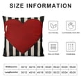 thumbnail image 5 of SHANXI  Valentines Day Pillow Cover Striped Red Heart Decorations Holiday Farmhouse Decorative Pillow Case for Sofa Couch Decor 20x20in, 5 of 5