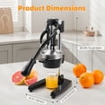 thumbnail image 5 of Cast Iron Juicer Hand Press for Lemon Pomegranate Lime Citrus Fruits,Heavy-Duty Manual Juicer Press, Orange Crush Machine, Orange Juicer Squeezer, Easy Clean(black), 5 of 7