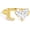 Letter L, variant on Stackable Rings for Women, 14k Gold Plate Interlocked Multi Ring Set Dainty Pave CZ Personalized Fashion Two-Toned Mixed Metals Stacking Jewelry Trendy Statement Gift