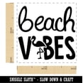 thumbnail image 2 of Beach Vibes Flamingo Self-Inking Rubber Stamp Ink Stamper - Pink Ink - Small 1 Inch, 2 of 7