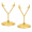 Gold, variant on Heart Shape Metal Display Stand, 2 Pcs Adjustable Crystal Holder, 4.48 in Rock Display Easel for Gemstones, Minerals, Agate Slabs, Plates, Seashells, Spheres and Collectibles
