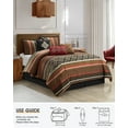 thumbnail image 2 of Lanco Jacquard 7 Piece Comforter Set, Red, Queen, Geometric, 100% Polyester & Fill, 2 of 7