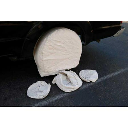 Set of 4 Canvas Wheel Tire Covers for RV Auto Truck Car Camper Trailer Fits 27.5