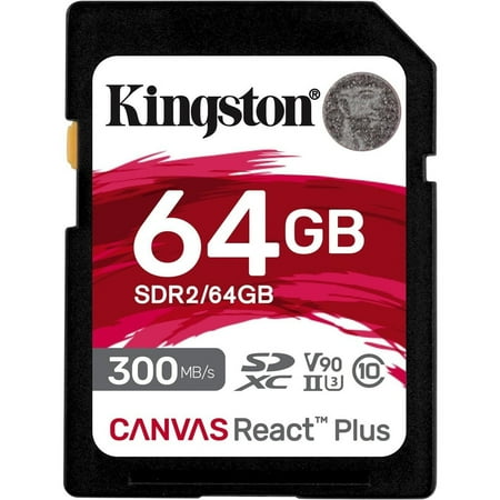 UPC: 0740617301953 | Kingston Canvas React Plus 64 GB Class 10/UHS-II (U3) V90 SDXC