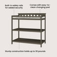 thumbnail image 5 of Child Craft Flat Top Changing Table with Pad & Strap, 2 Storage Shelves, Anti-Tip Kit, Dapper Gray, 5 of 8