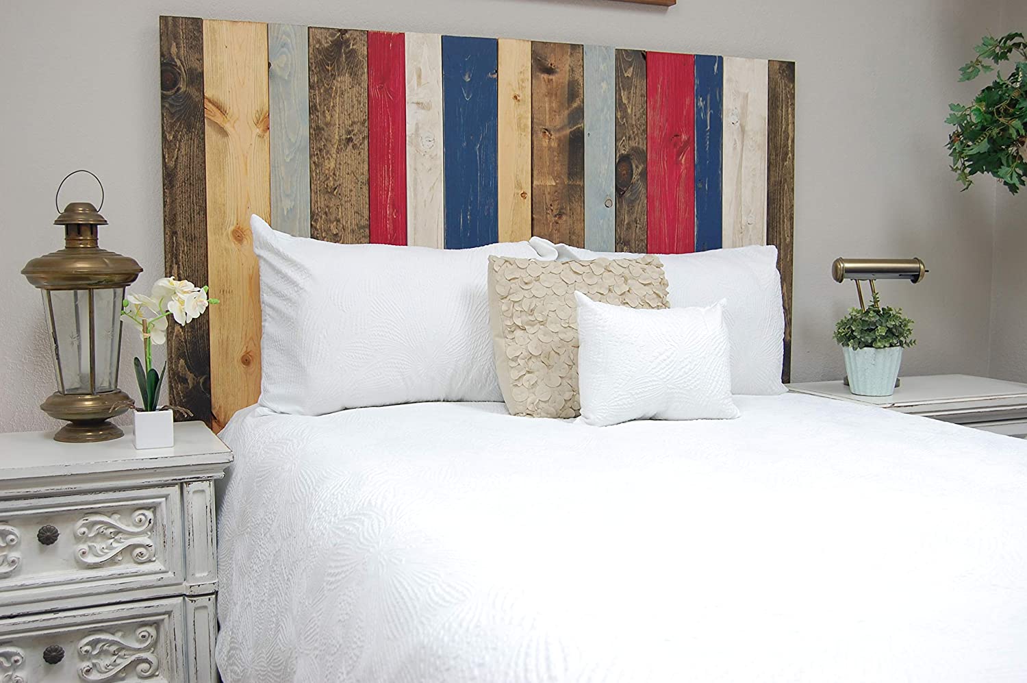 Americana Mix Headboard Full Size, Hanger Style, Handcrafted. Mounts on