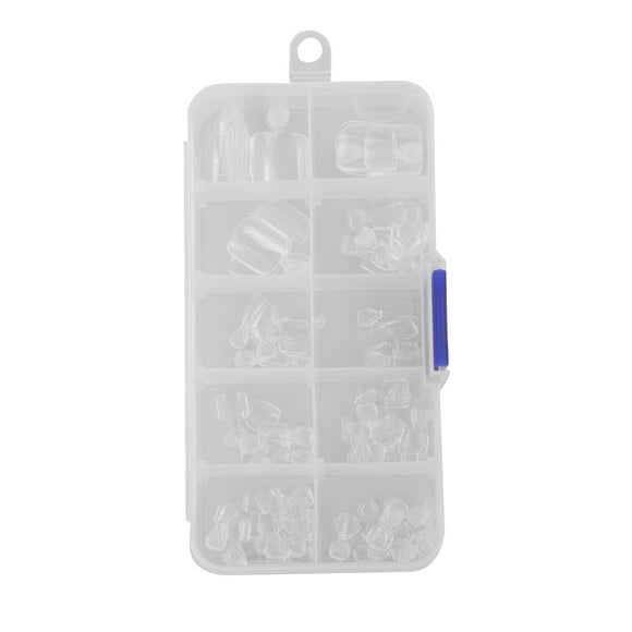 100 Pcs Fake Toenails Tips 10 Sizes False Toenails Full Cover Artificial French Toenails Clear Fake Toenail Tips with Box for Nail Salons and Nail Art DIY