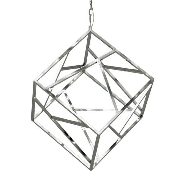 Design Living 20-Light Chrome LED Chandelier With White Acrylic Diffusers