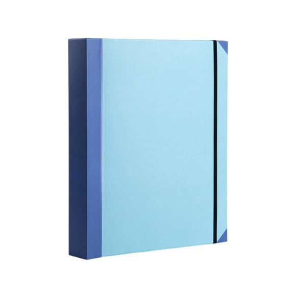 Manila File Folders Accordion File Folder for Men Women Paper Blue 32.6X22.6X5 Cm 1 Pack