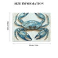 thumbnail image 2 of FCXZI Blue Crab Canvas Print Wall Art Decor for Home Bathroom Ready To Hang Room Decor 20x16in, 2 of 6