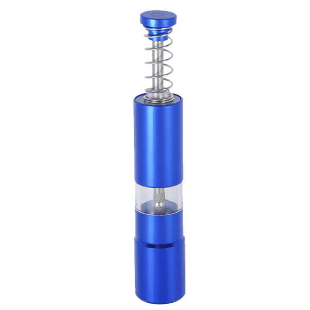 Molinillo de pimienta para moler, moderno molinillo con botón para el pulgar, funcionamiento con una sola mano, perfecto para el personal del restaurante