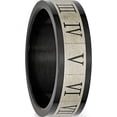 thumbnail image 4 of Stainless Steel Brushed Black Ip-Plated Roman Numerals Band (Size 12.5) Made In China sr64-12.5, 4 of 5