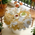 thumbnail image 4 of Round Tablecloth 60x60 Inch flower Table Cover Spring Summer Round for Party Picnic Dinner, 4 of 5