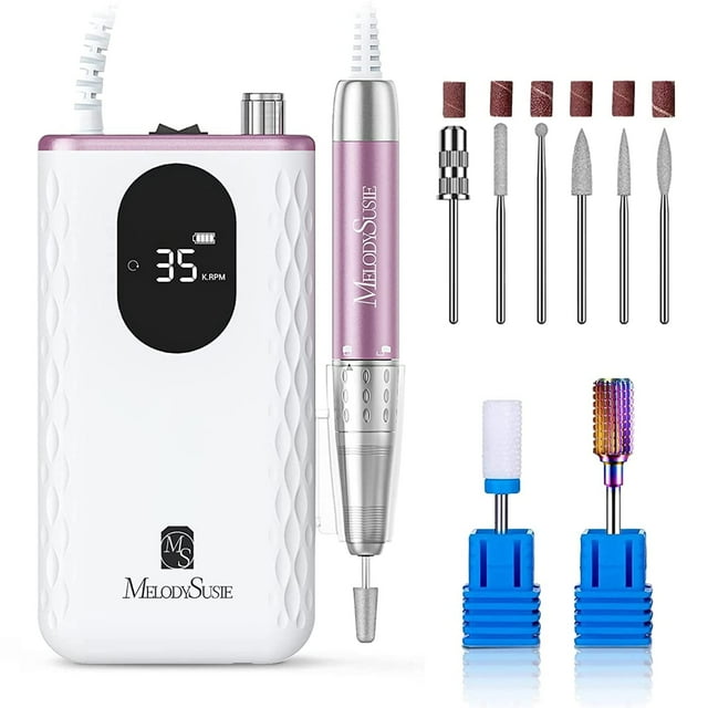 Taladro de uñas MelodySusie MM400D 35000 RPM para uñas de gel acrílico