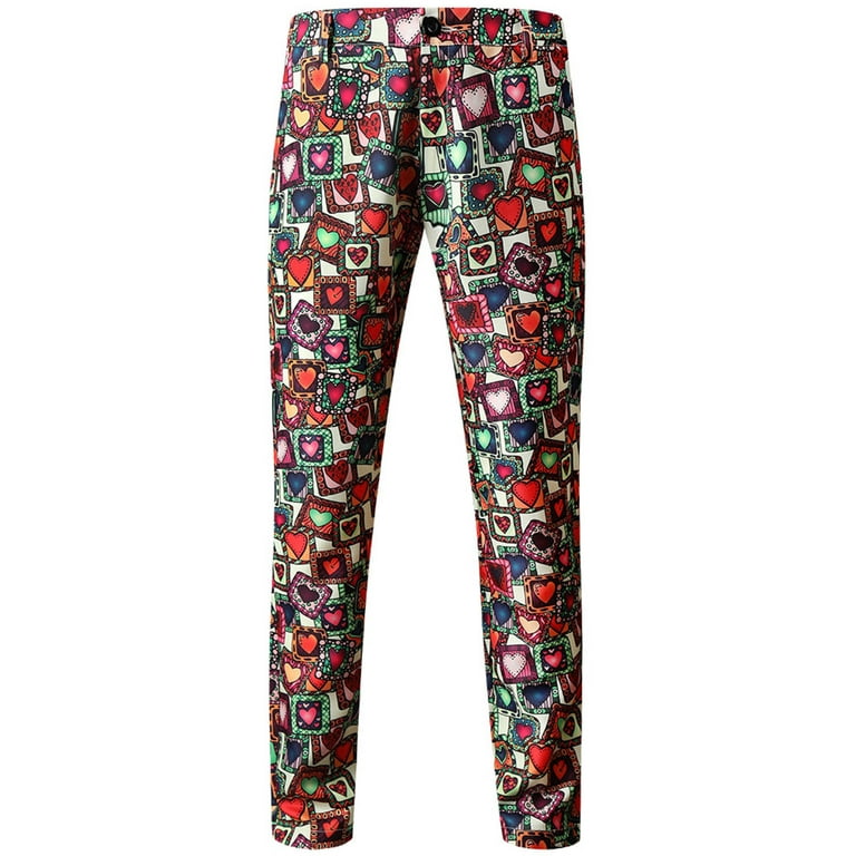 MRULIC pants for women Women's Plaid Printed Christmas Pants Casual Pants  Pajama Pants Green + 3XL