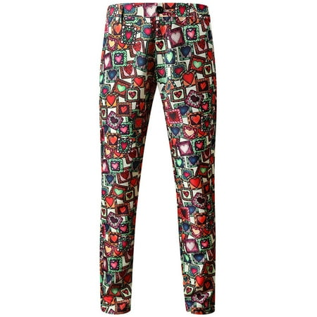 

Pants Zipper Suit Casual Men s Zipper Fashion Printed Button Men s pants Mens Scrub Pants with Pockets