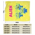 thumbnail image 4 of Alien Throw Blanket Soft Lightweight Cozy Plush Flannel Bed Blanket Fuzzy Fluffy Fleece Blankets for Bedroom Living Room Couch Office 60"X50", 4 of 8