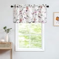 thumbnail image 3 of Window Valances for Laundry Bedroom Living Room, Birds Vines Printed Small Curtains Rod Pocket Vintage Semi-Blackout Valance for Windows, 52 x 18 Inch, Purple Birds, One Panel, 3 of 6