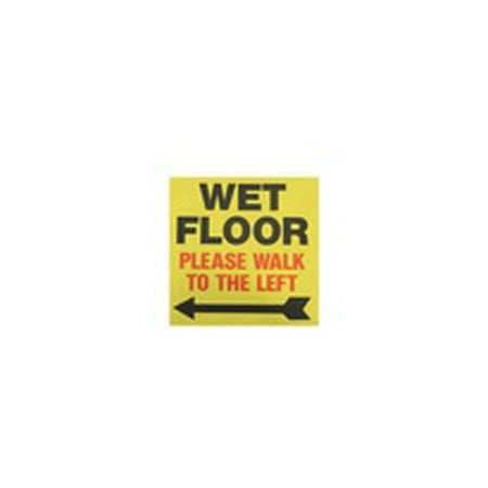 

Cortina 03-600-24 Message Label - Wet Floor Please Walk to the Left (Black on Yellow) (104 Pack)