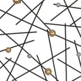 thumbnail image 4 of DecMode Black Metal Hanging Wall Art Décor with Silver and Bronze Beads for Contemporary or Modern Small Space, Bedroom, Living Room, Entryway, 24"W x 24"H, 4 of 8