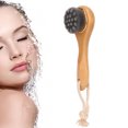 thumbnail image 3 of Cepillo facial para hombres y mujeres con mango de haya y fibra suave para limpieza profunda de poros y exfoliación de la piel, 3 of 8