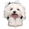 thumbnail image 1 of Pegatinas 3D para perros, paquete de 2, bonitas pegatinas de perros malteses para pared, nevera, inodoro y, 1 of 5